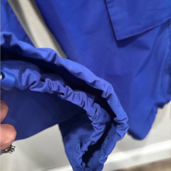 Women’s  Blue Cargo Pants trendy fall bright size large minimal neutral boho - Picture 6 of 16